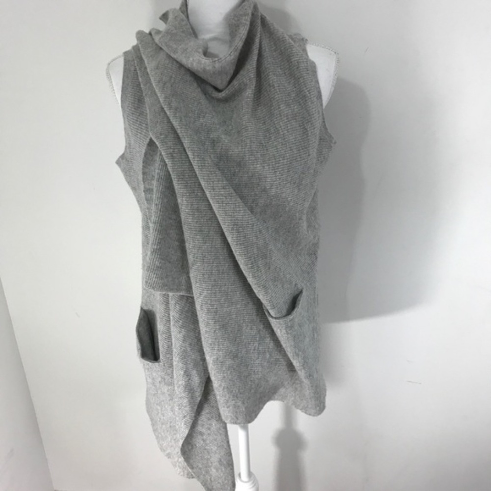 Vince sweater vest waterfall cashmere wool M